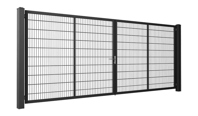 Двустворчатые ворота GARDIA заполнение решётчатой панелью Vega 2D Двустворчатые ворота GARDIA заполнение решётчатой панелью Vega 2D
